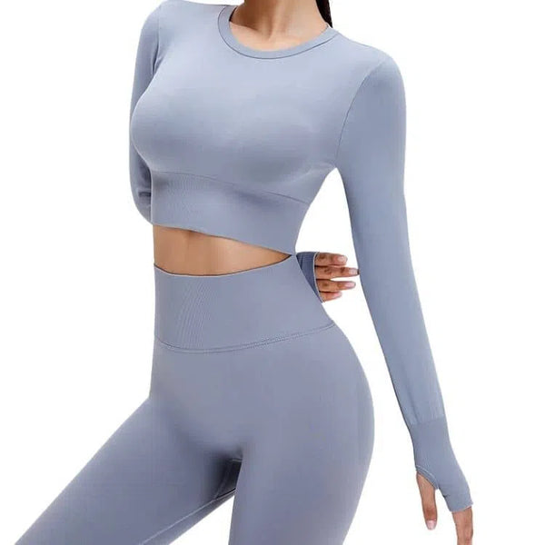 Ensemble Yoga Femme : Sweat Court et Legging Long – Adhocia