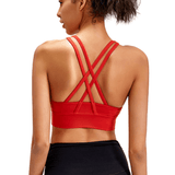 Brassière de sport yoga double bretelles croisées