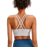 Brassière de sport yoga double bretelles croisées